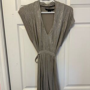 FRENCH CONNECTION 🪩 Formal Sparkly Silver Dress